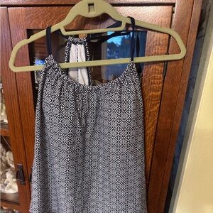 Kona Sol Blue & White Geometric One-Piece Swimdress